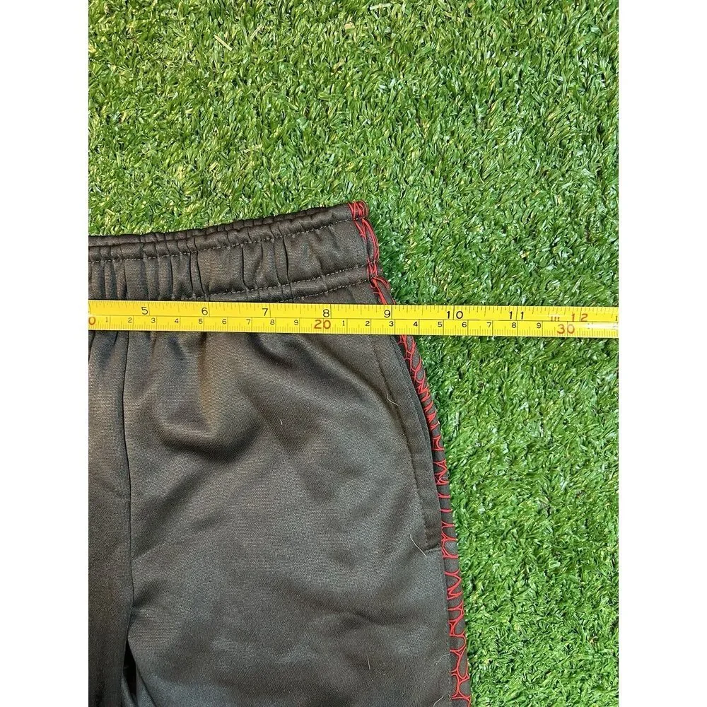 Nike Dri-Fit Swoosh Youth Dark Gray Jogger Sweatpants Sz. 4/XS Red Graphic Print